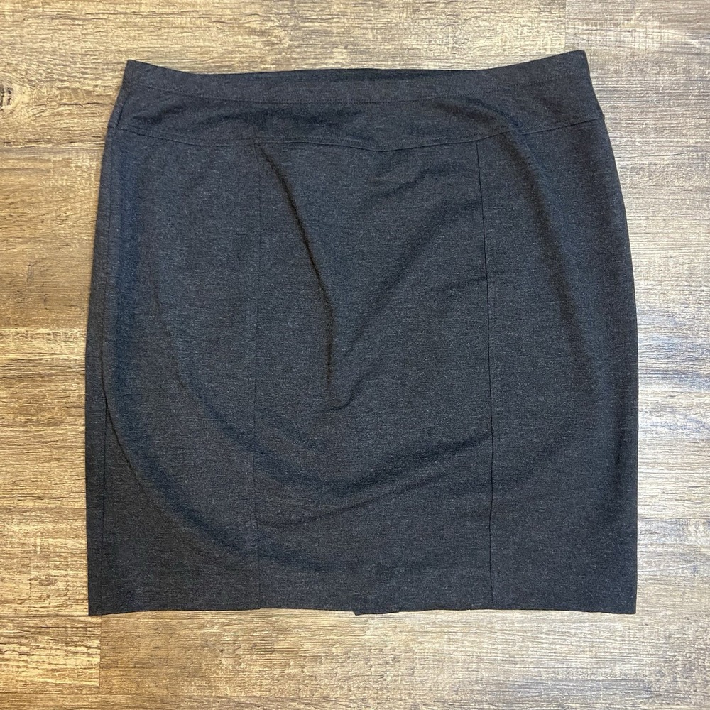 Ellen Tracy‎ Charcoal Gray Career Wear Minimalist Skirt Womens Size XL New